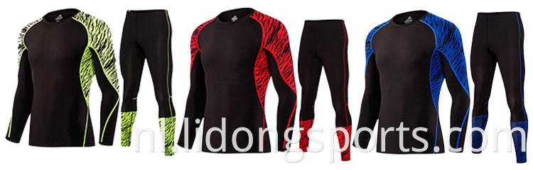 Lidong Custom Your Own Design Fashion Mens Fitness Gym Kleding Lange mouw